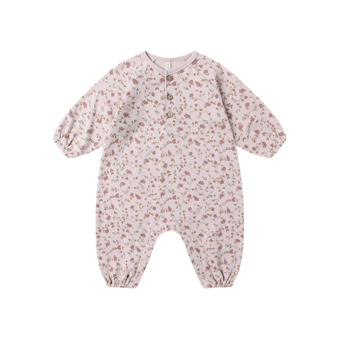 PRE-ORDER Quincy Mae Henley Bubble Jumpsuit - Garden