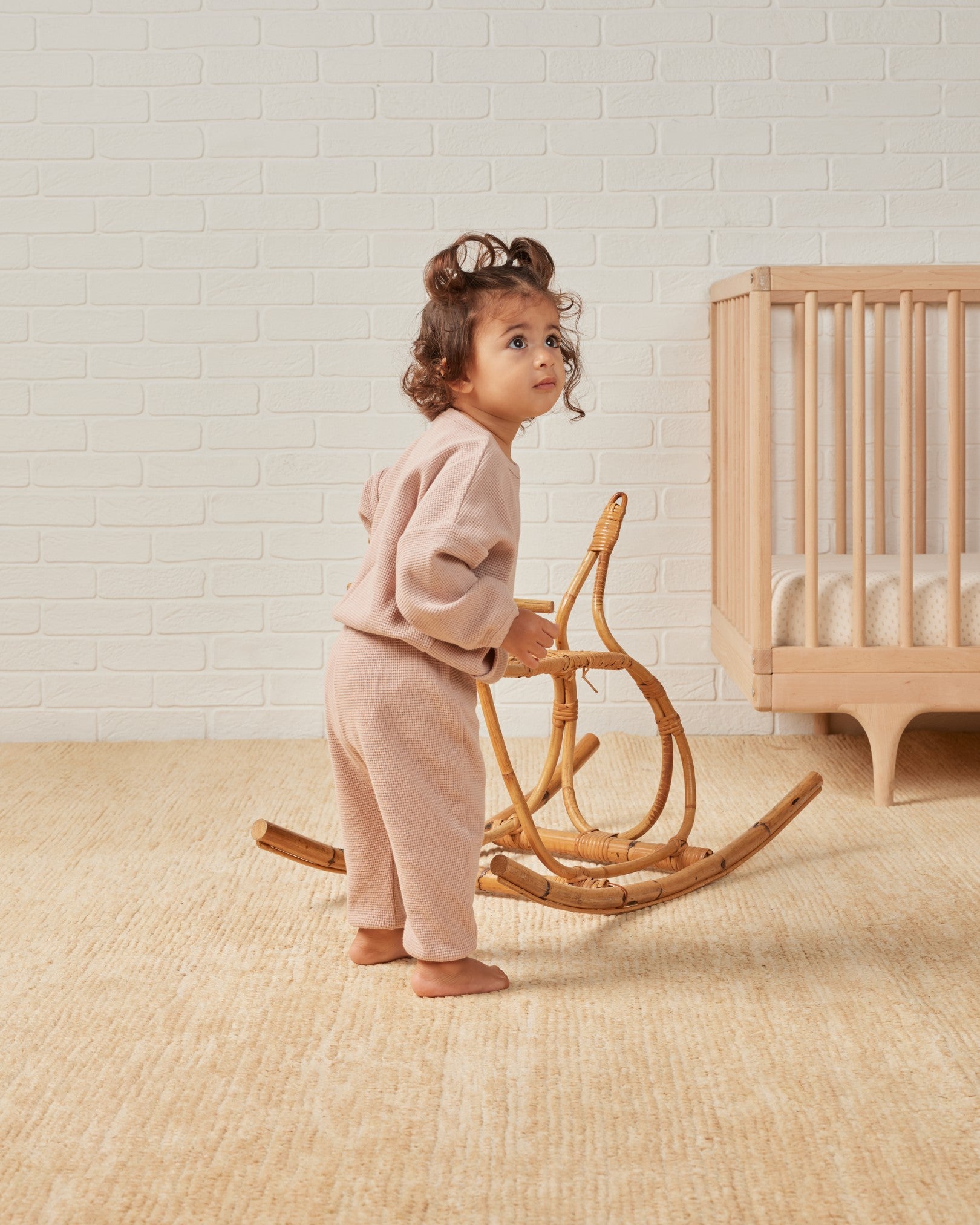 Waffle Slouch Set - Blush