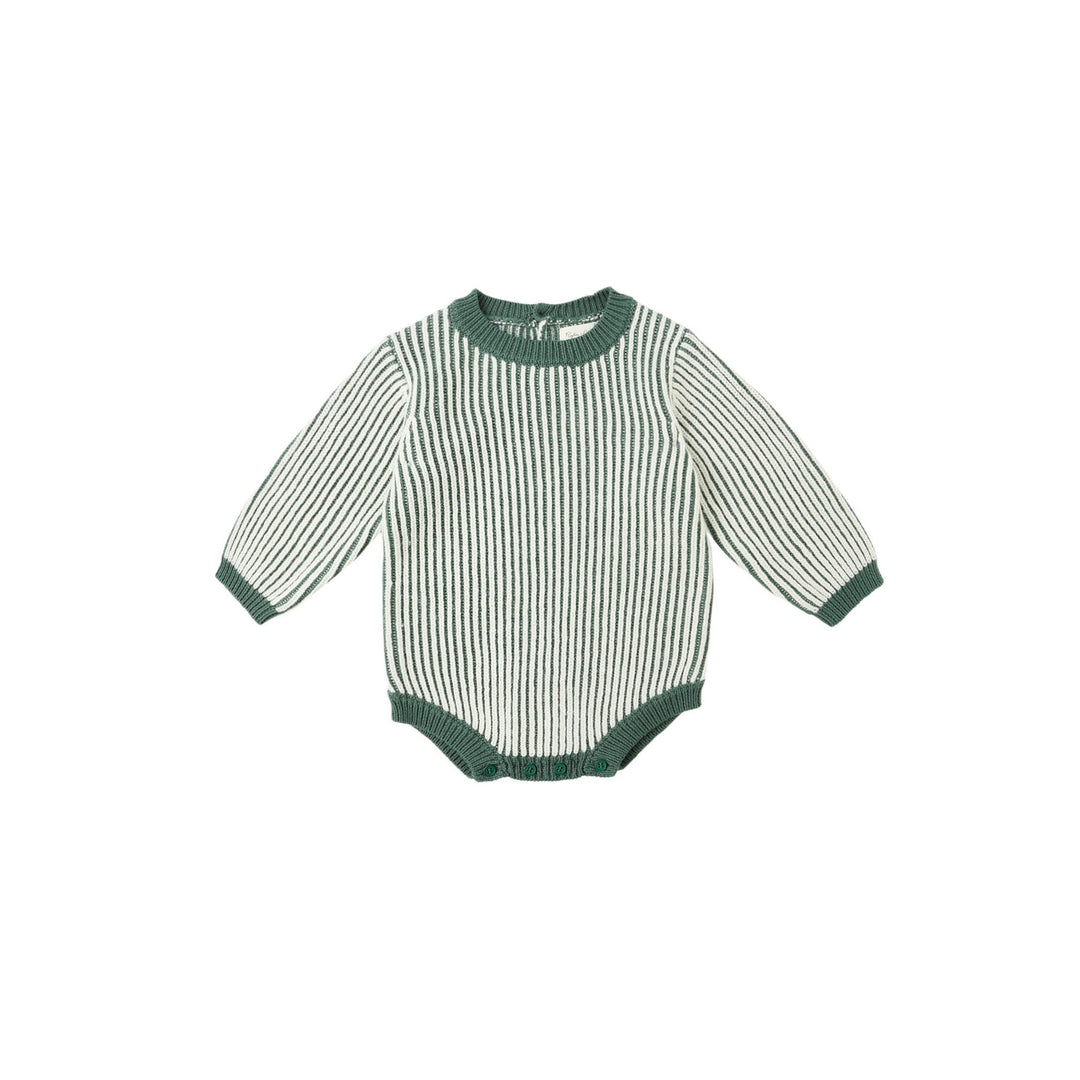 PRE-ORDER Rylee + Cru Haywood Romper || Green Stripe