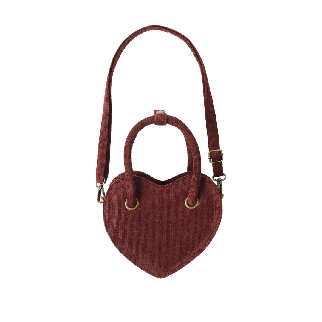 PRE-ORDER Rylee + Cru Heart Purse | Burgundy