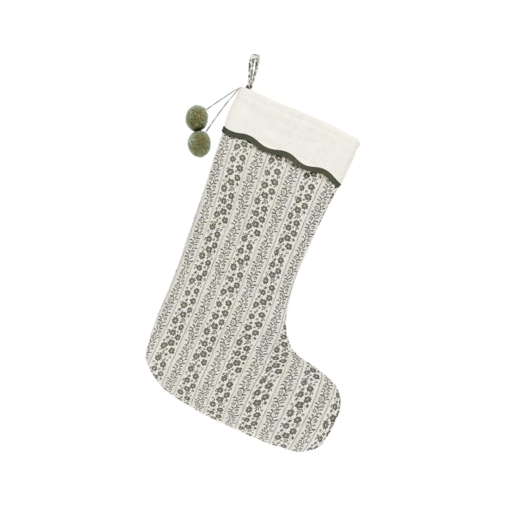 Rylee + Cru Christmas Stocking - Green Vines