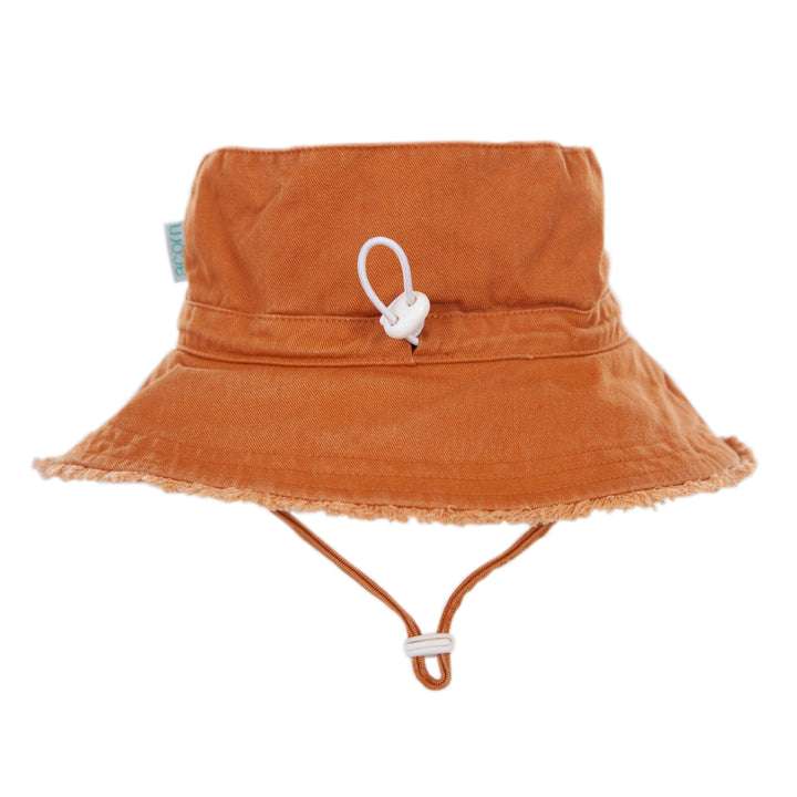 Acorn Frayed Bucket Hat - Chestnut