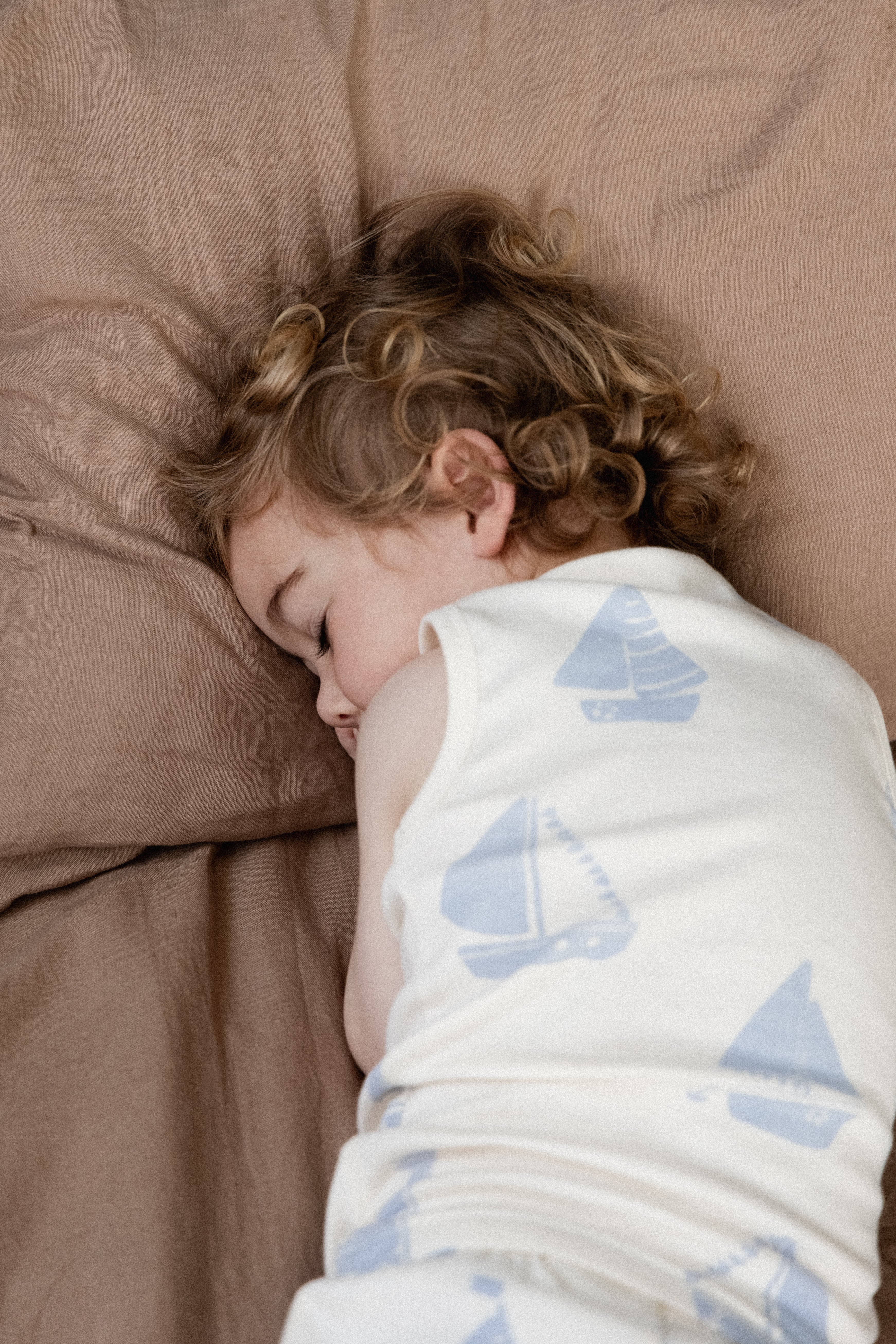 Singlet Pyjama Set - Regatta Blue Print
