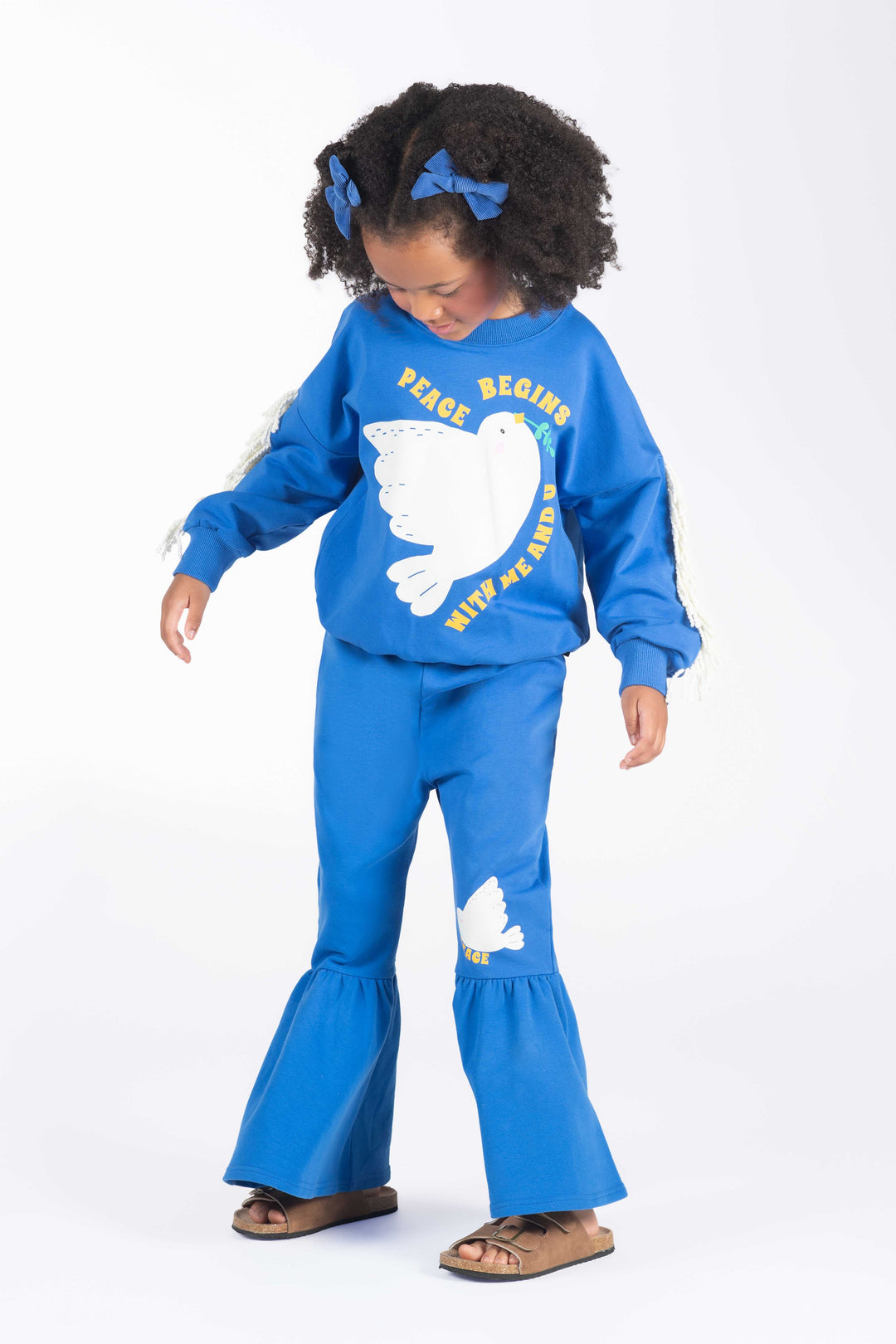 Rock Your Baby Peace Dove Flared Trackies
