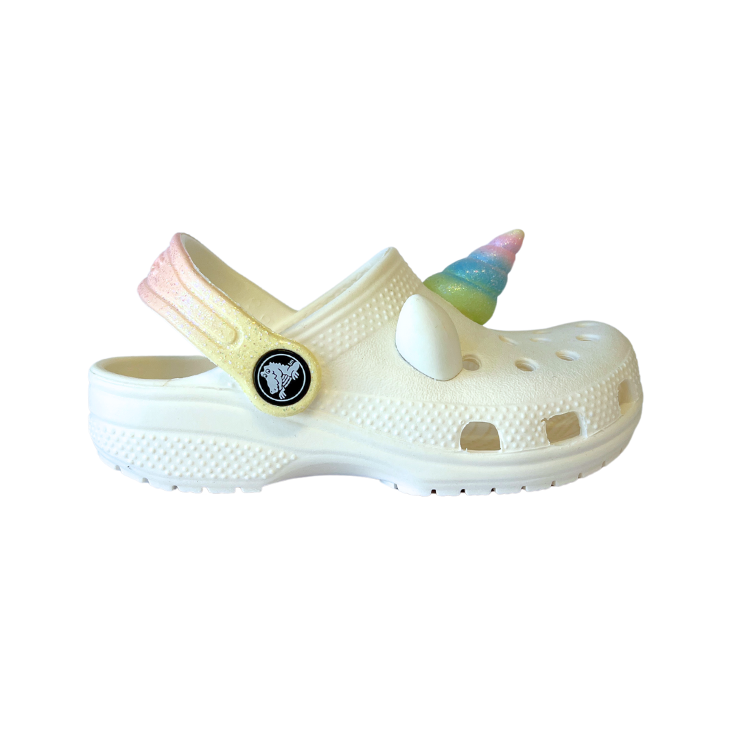 Crocs Classic I AM Rainbow Unicorn Clog Chalk