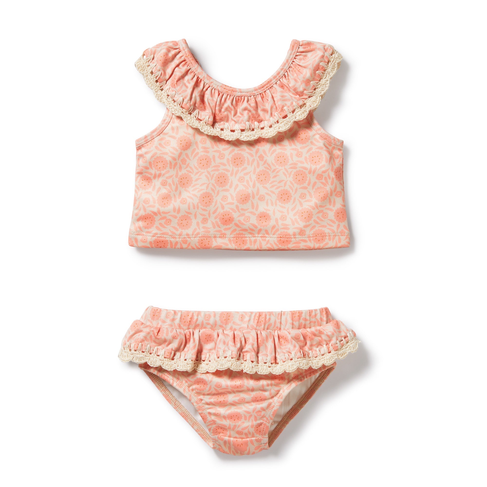 Wilson and Frenchy Girls Hazel Floral Long Sleeved Swimsuit