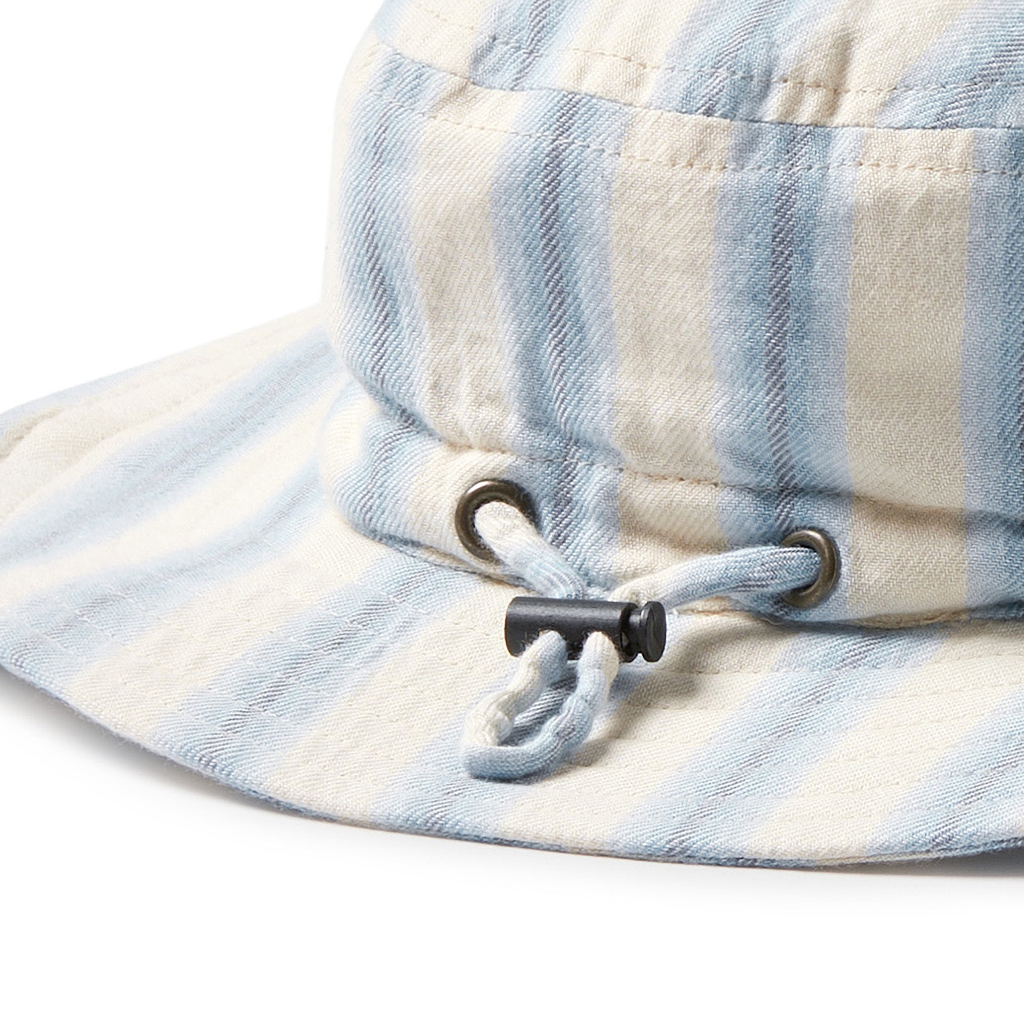 Organic Sun Hat - Deep Blue Stripe