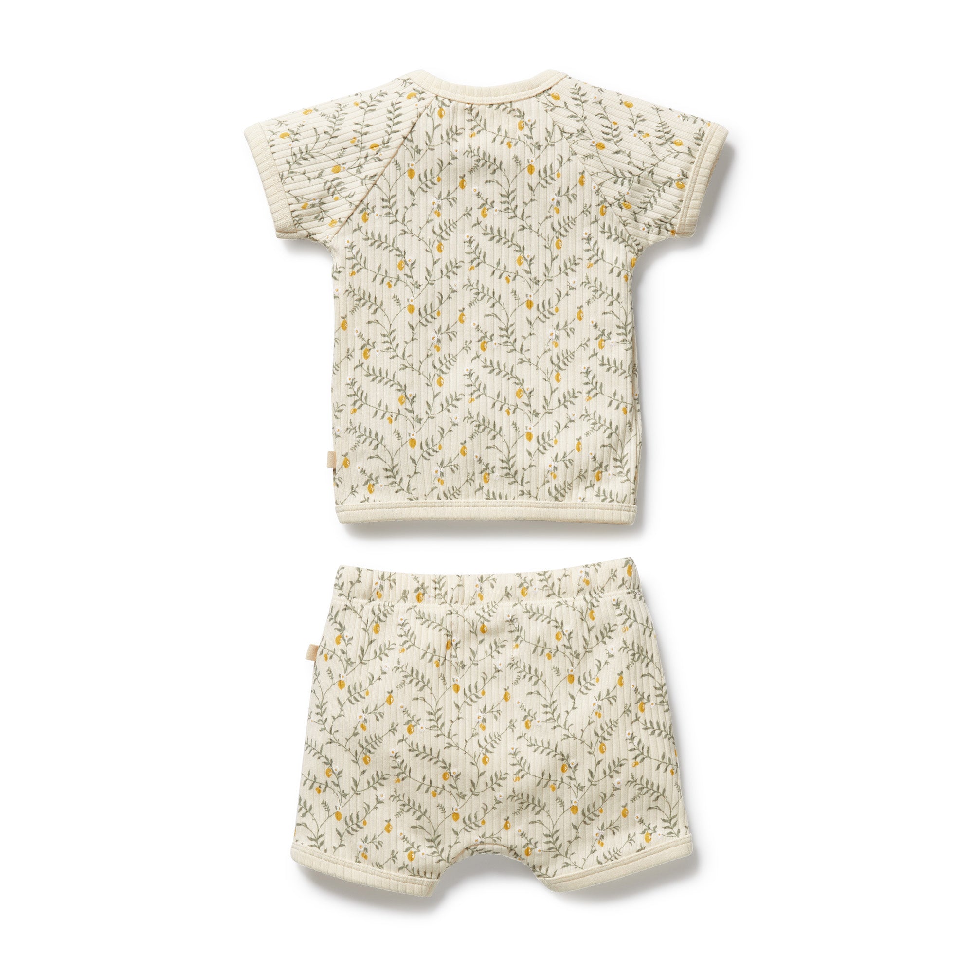 Organic Kimono Set - Lemon Leaf