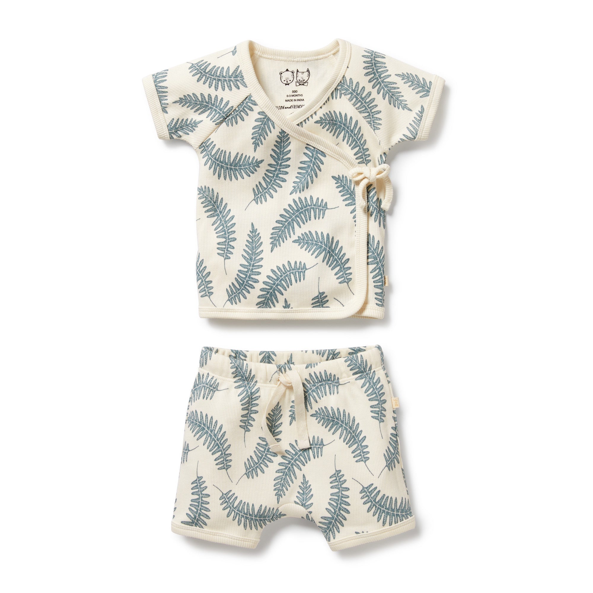 Organic Kimono Set - Little Fronds