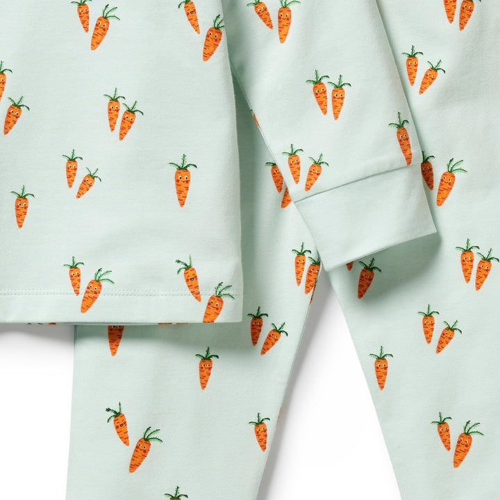 Wilson and Frenchy Organic Long Sleeved Pyjamas - Cute Carrots