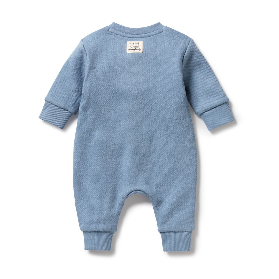 Wilson and Frenchy Organic Quilted Growsuit - Storm Blue
