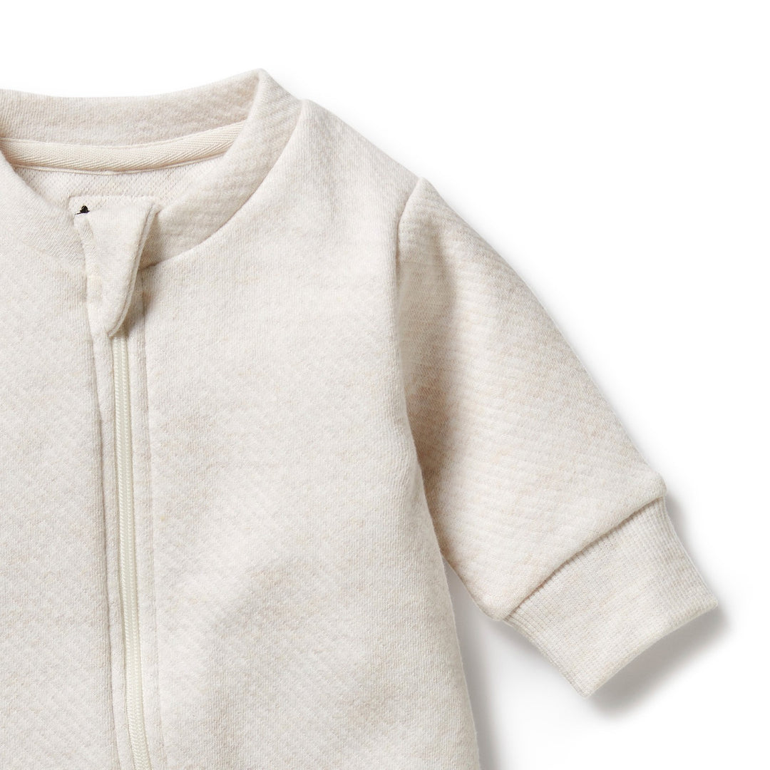 Wilson and Frenchy Organic Quilted Growsuit - Oatmeal
