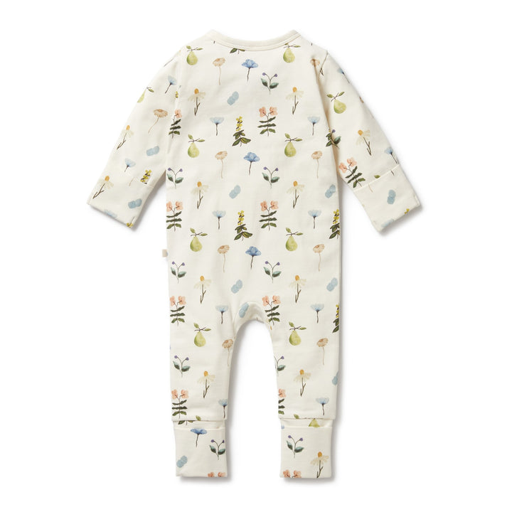 Wilson and Frenchy Organic Zipsuit with Feet - Petit Garden