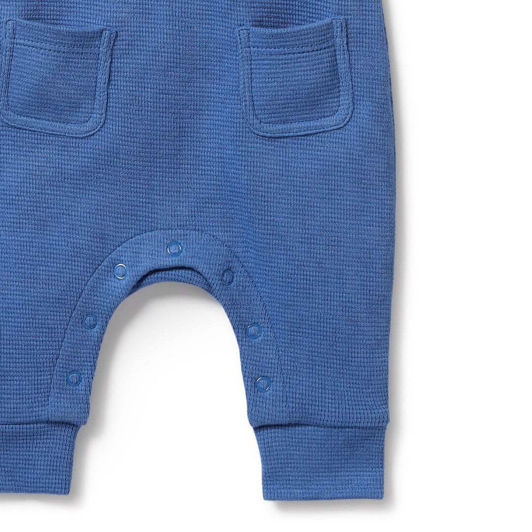 Wilson and Frenchy Organic Waffle Overall - Brilliant Blue