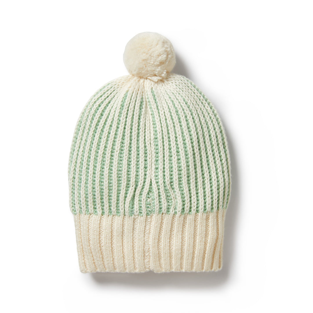 Wilson and Frenchy Knitted Ribbed Hat - Mint Green