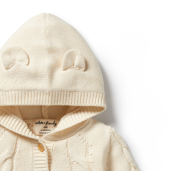 Wilson and Frenchy Knitted Cable Jacket - Ecru