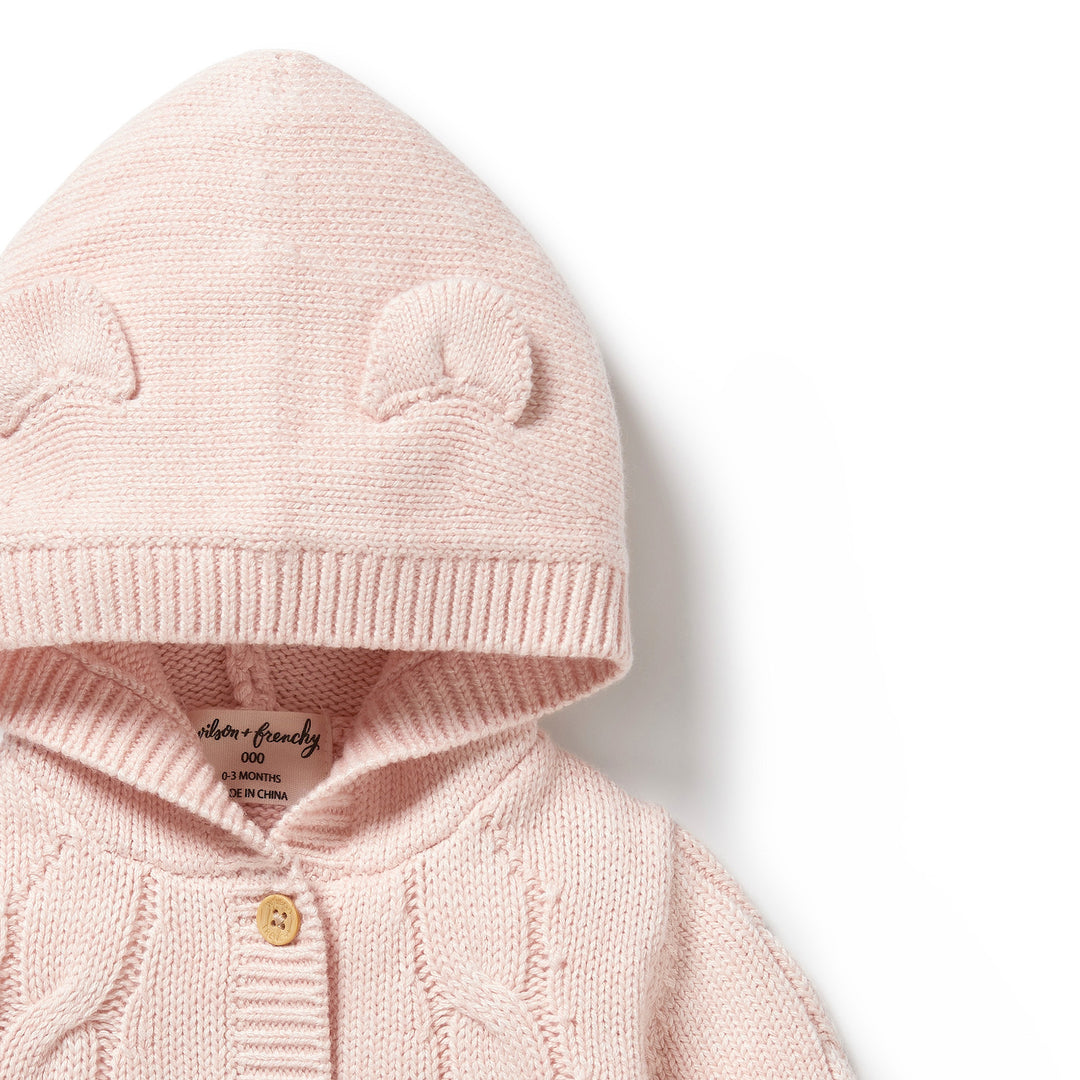Wilson and Frenchy Knitted Cable Jacket - Pink