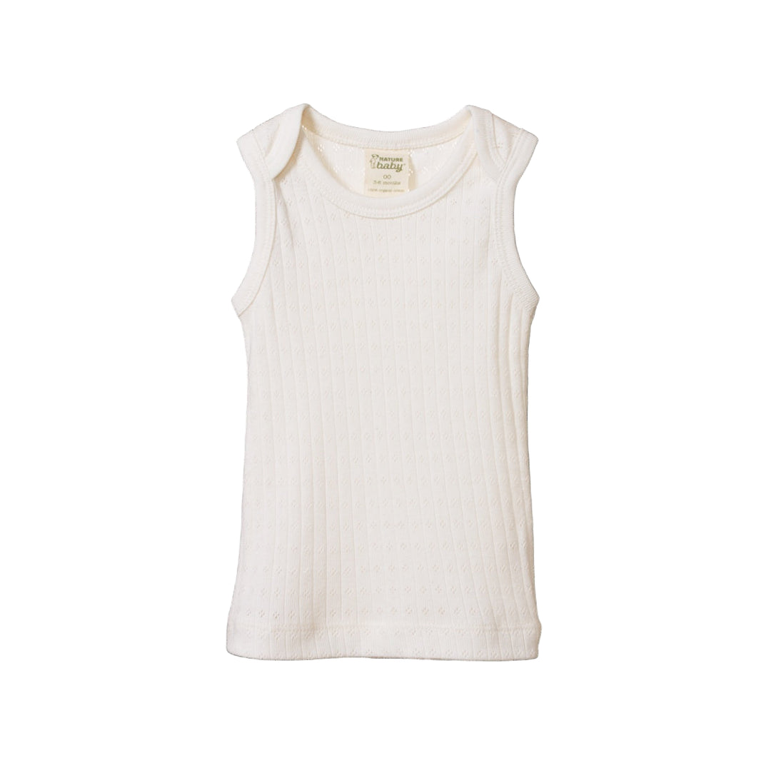 Nature Baby Singlet Pointelle - Natural