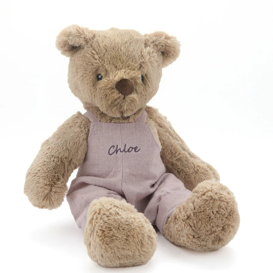 Personalised Honey Bear Overalls - Lilac
