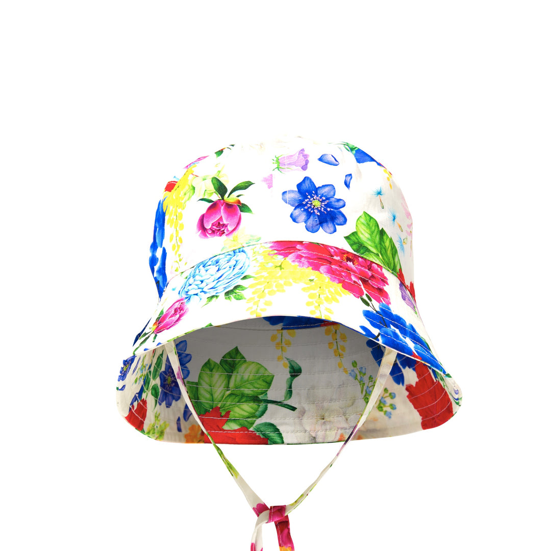 Milky Hibiscus Junior Hat - White