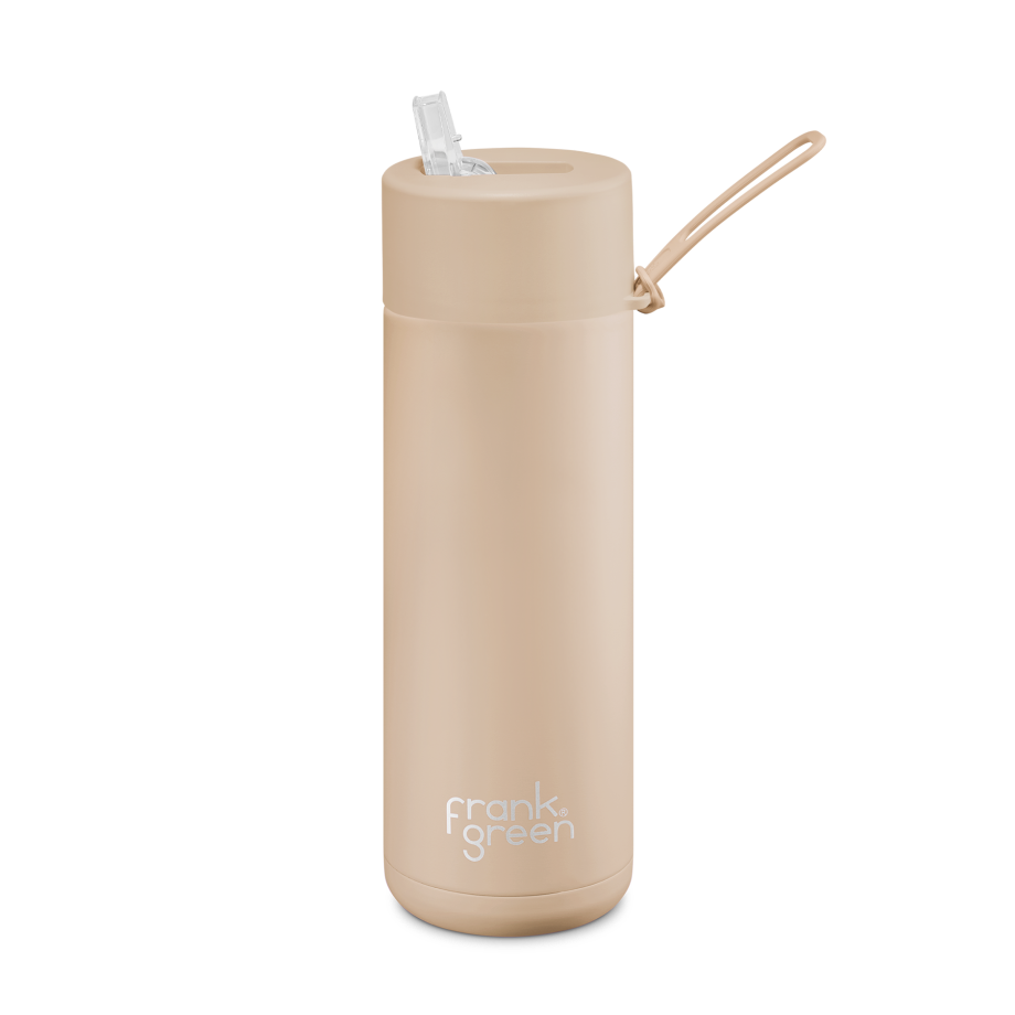 Frank Green Drink Bottle 595ml Soft Stone Daisy and Hen