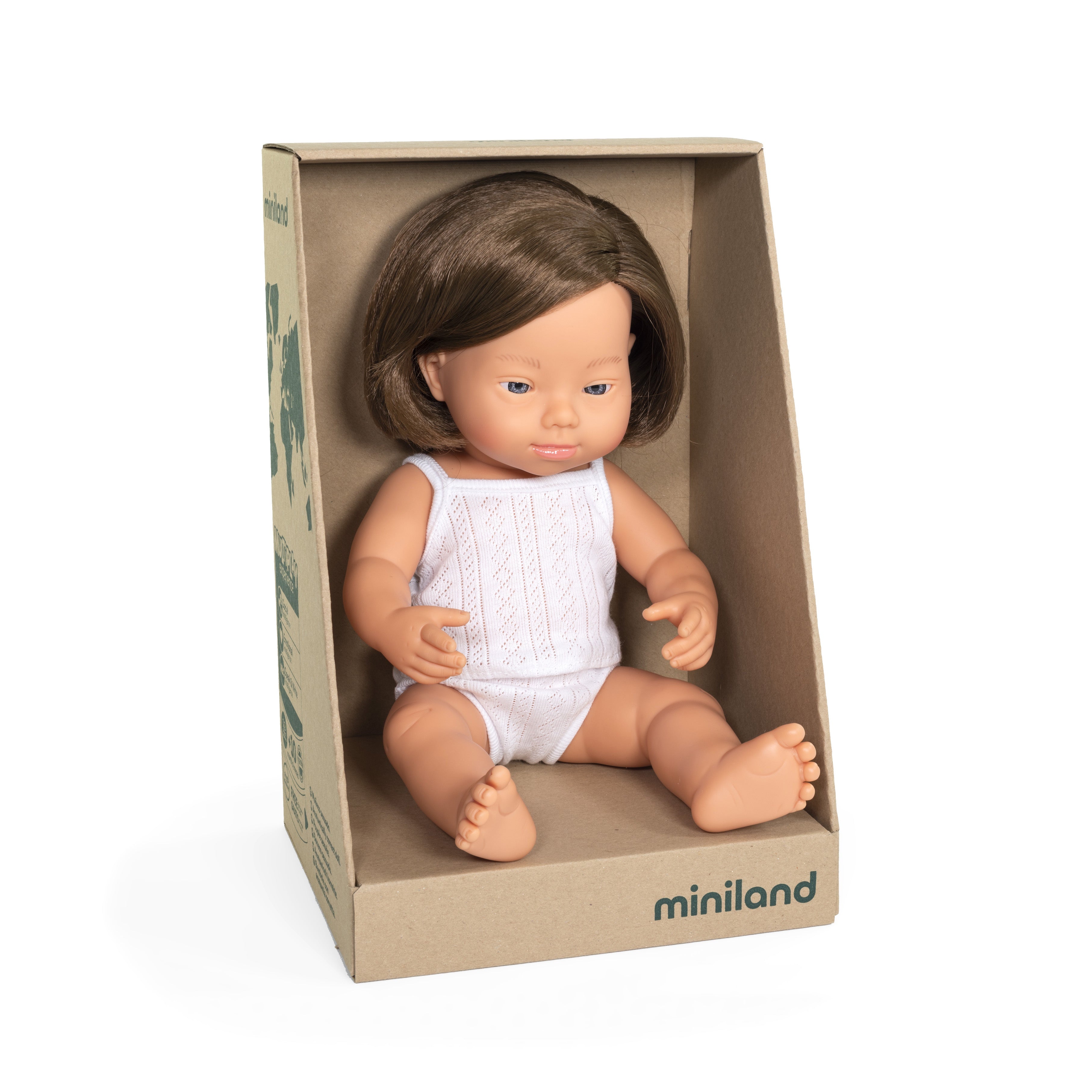 Anatomically Correct Baby, Caucasian Down Syndrome Girl, 38 cm