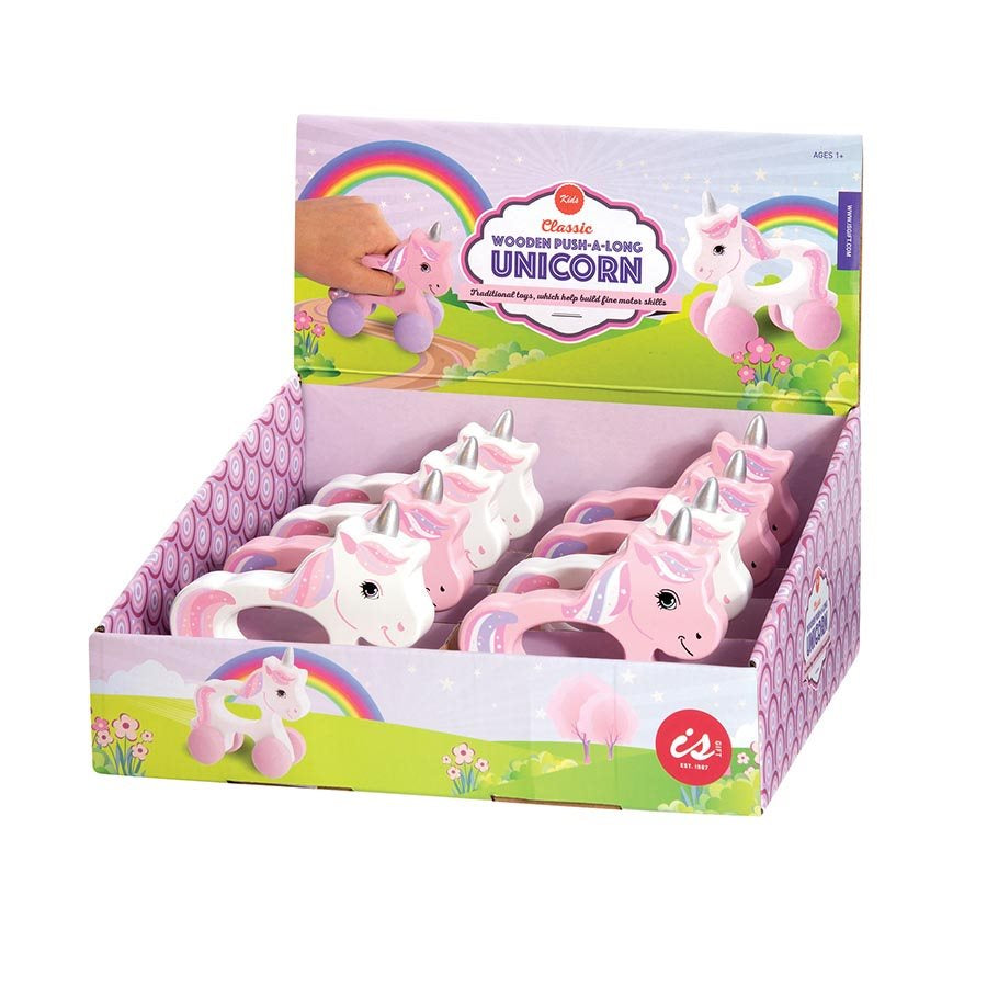 Wooden Push-A-Long - Unicorn