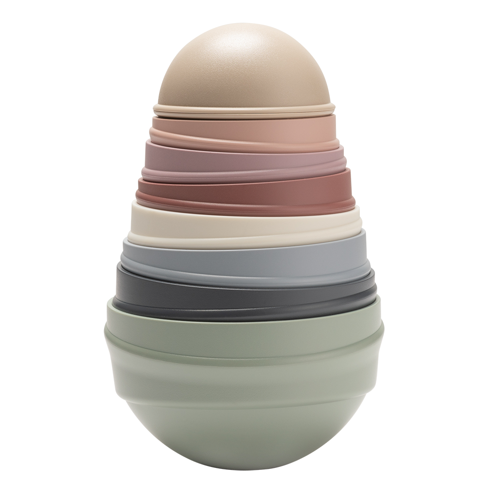 Bibs Wobbly Tower Pastel Rainbow Daisy and Hen