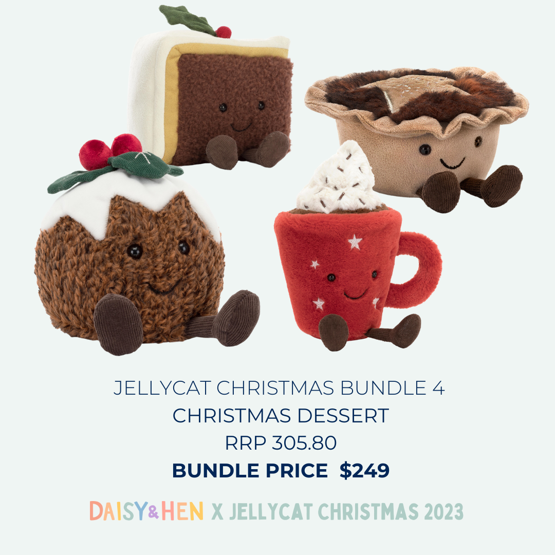 JELLYCAT Christmas Dessert Bundle Daisy and Hen