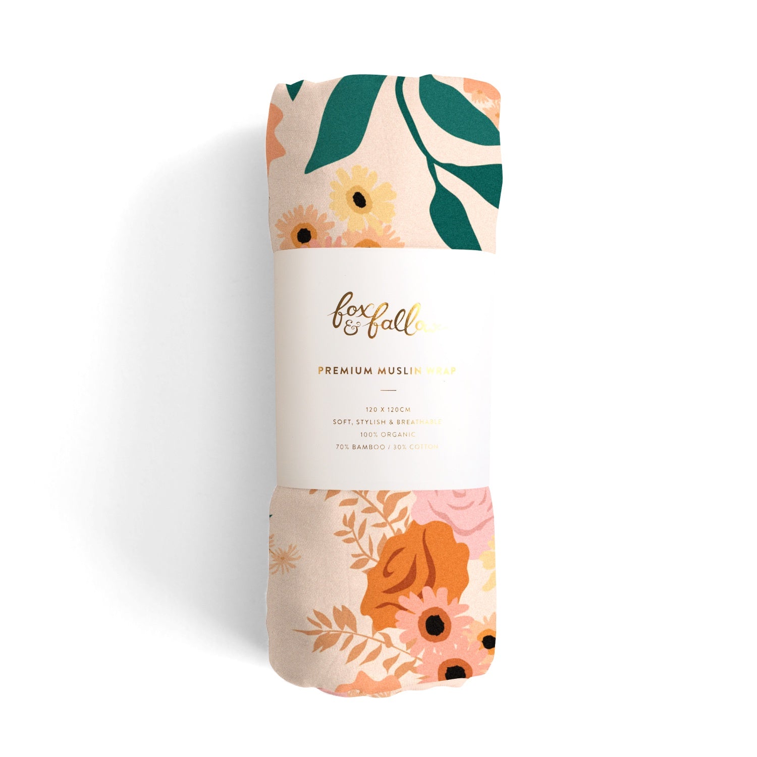 Fox & Fallow Organic Muslin Wrap - Rose Garden