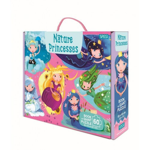 60 Piece Book & Giant Puzzle - Nature Princesses
