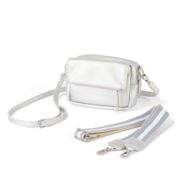 OiOi Playground Cross-Body Bag -Silver Dimple