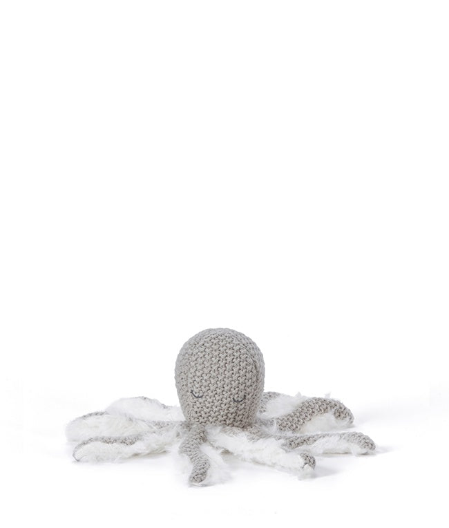 Ollie Octopus Rattle - Grey