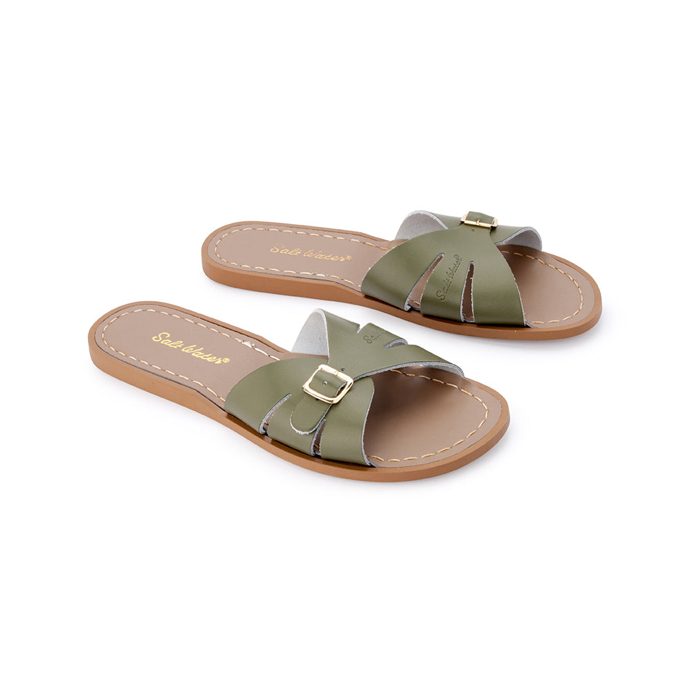 Saltwater Sandals Adults Classic Slides Olive – Daisy and Hen