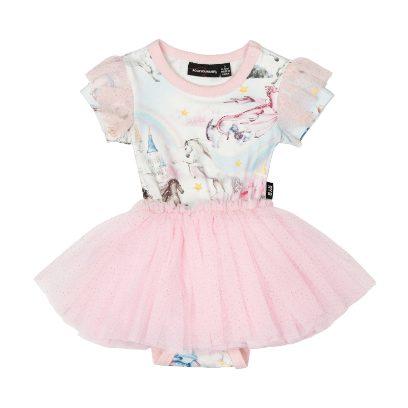 Rock Your Baby - Pink Heart Baby Circus Dress - Long Sleeve