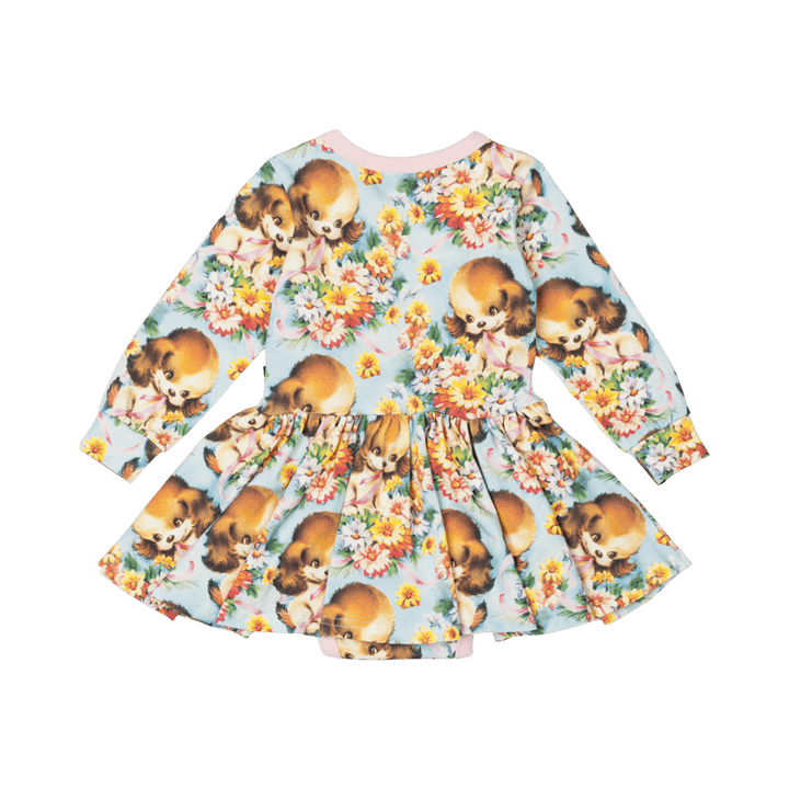 Rock Your Baby Puppy Love Baby Waisted Dress