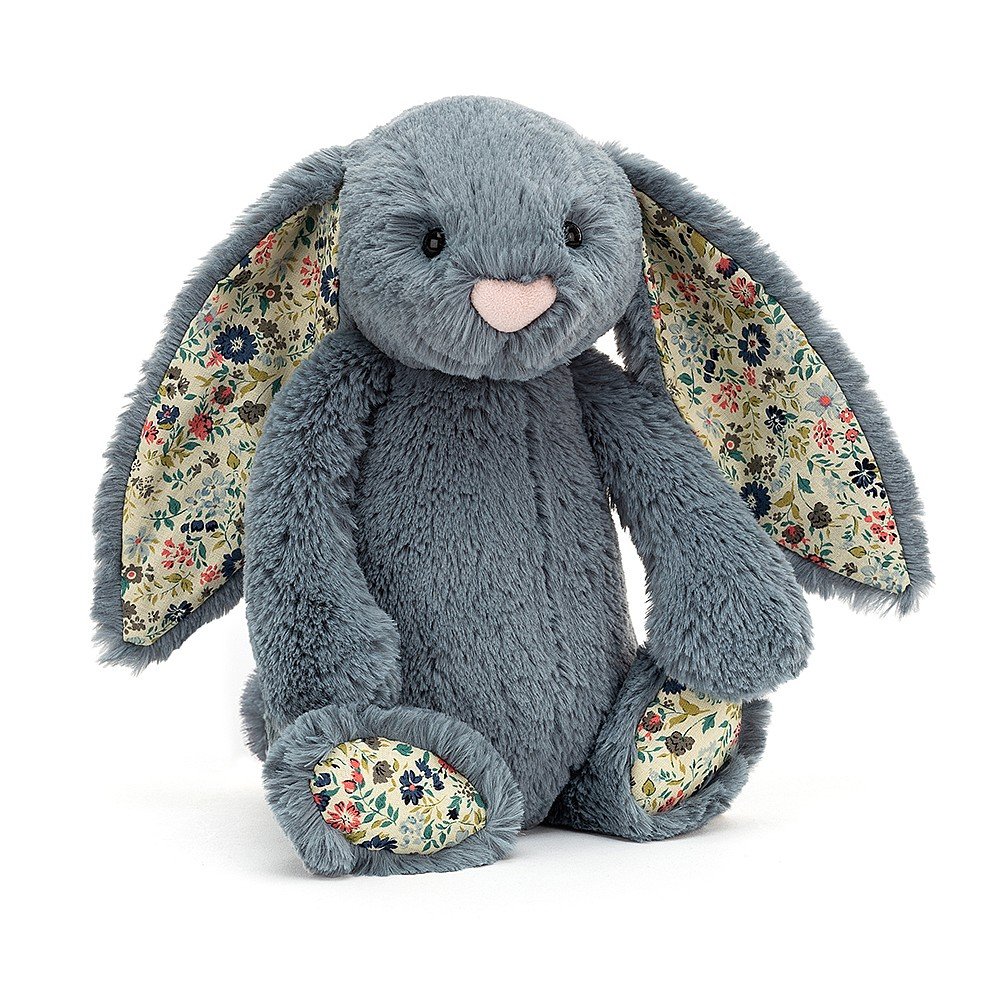 Jellycat Bashful Blossom Bunny Medium - Dusky Blue