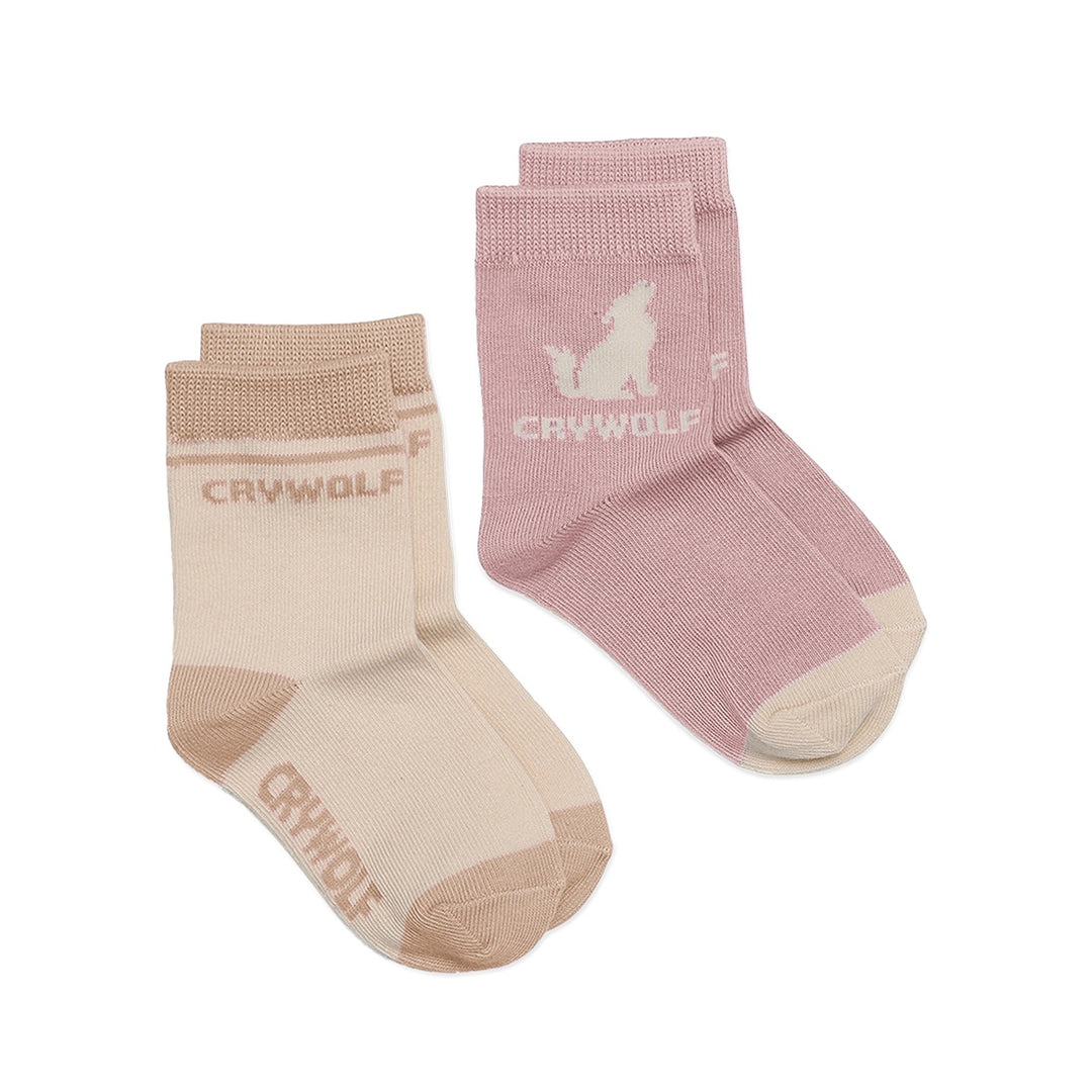 Crywolf Sock 2 Pack - Blush/Camel