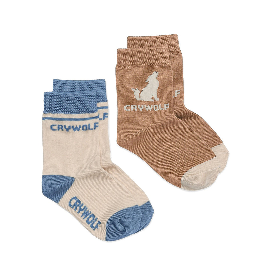 Crywolf Sock 2 Pack - Tan/Southern Blue