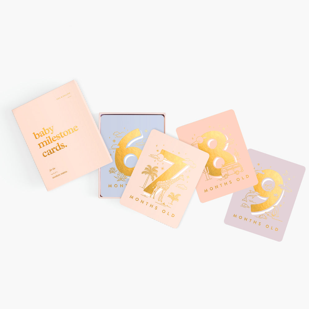 Fox & Fallow Baby Milestone Cards - Cream
