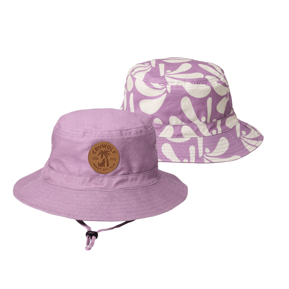 Crywolf Reversible Bucket Hat - Lilac Palms