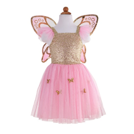 Gold Sequins Butterfly Dress and Wings | Size 5-7