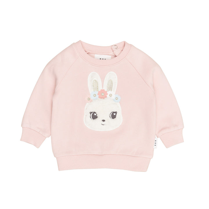 Huxbaby Blossom Fur Bunny Sweatshirt - Pink Pearl