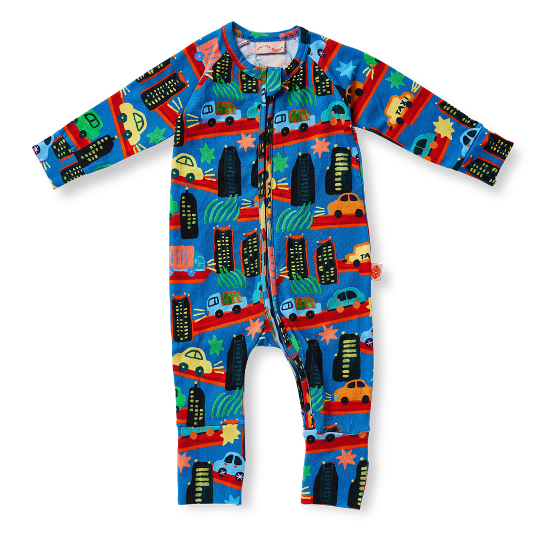 Halcyon Nights Long Sleeve Terry Romper - Stars Pink main image 1