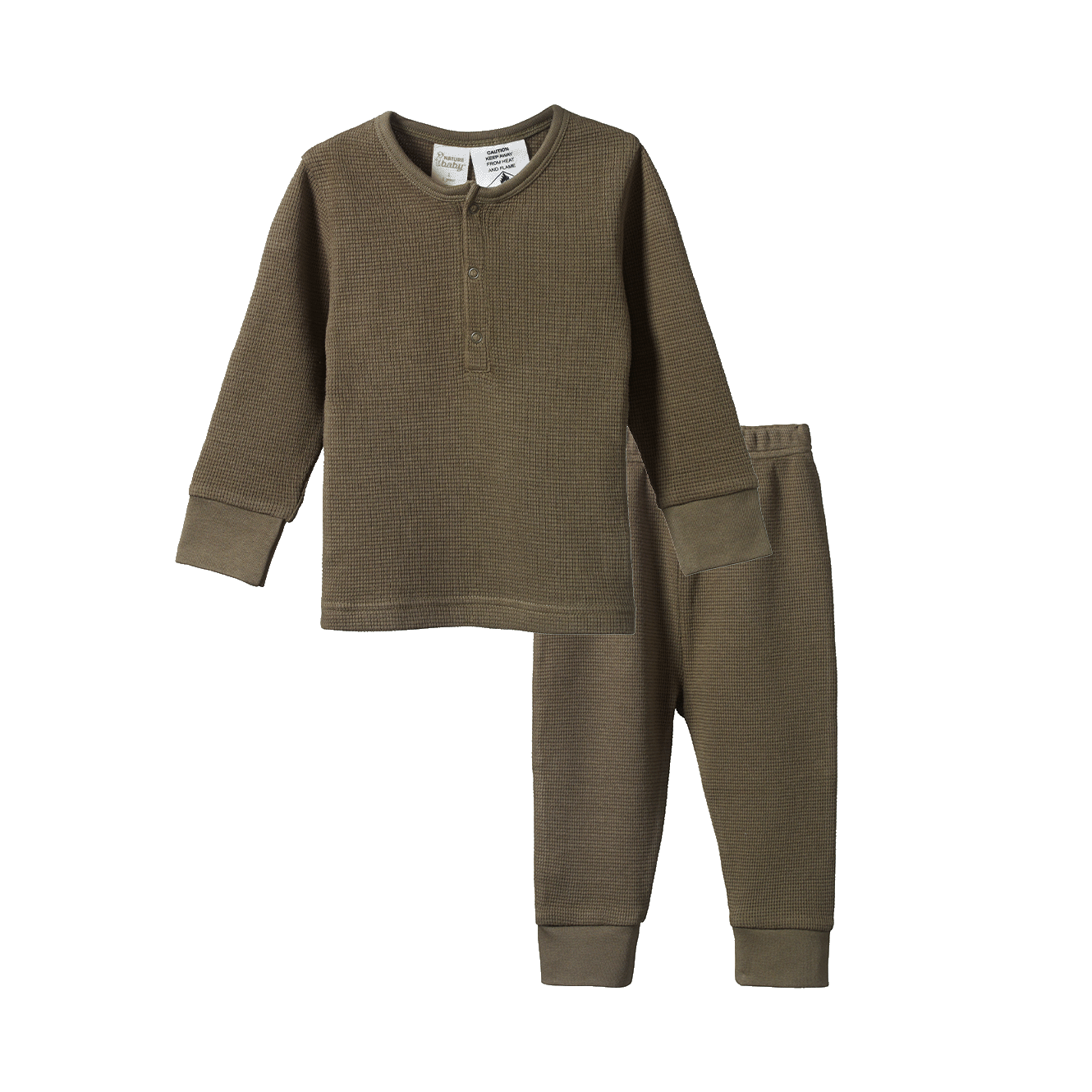 Nature Baby Long Sleeve Waffle Pyjamas Seed Daisy and Hen