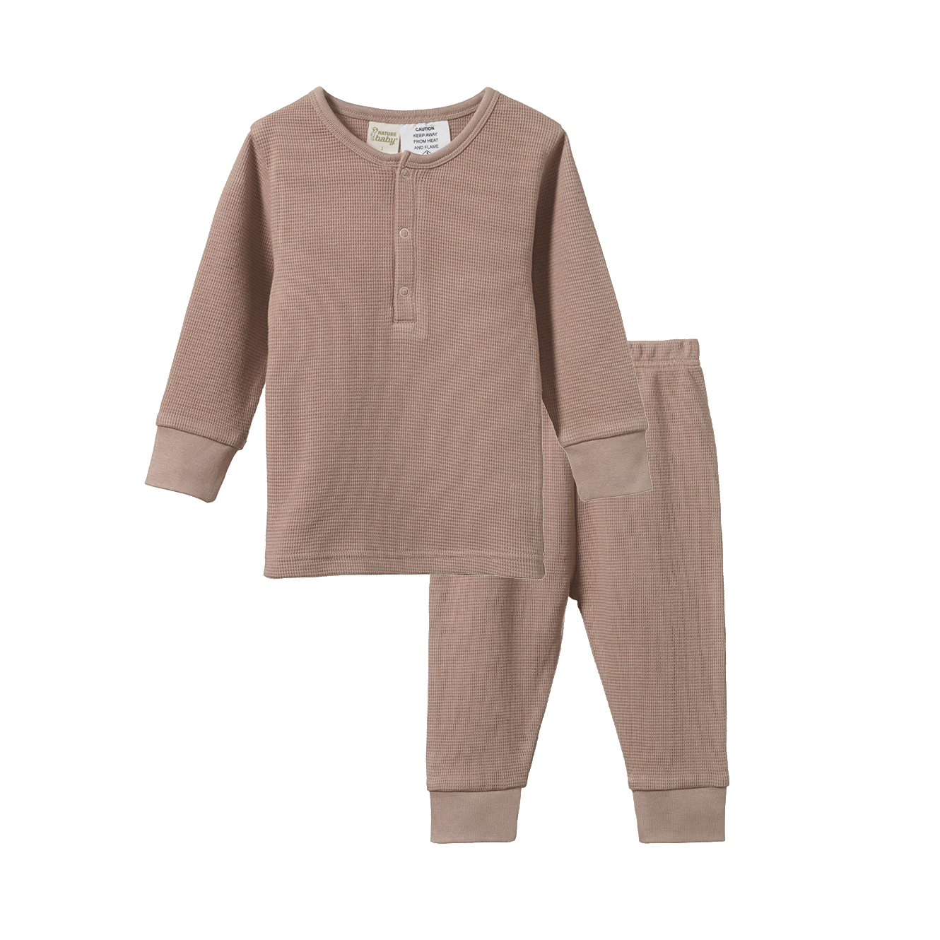 Nature Baby 2Pc Long Sleeve Waffle Pyjamas Sparrow Daisy and Hen