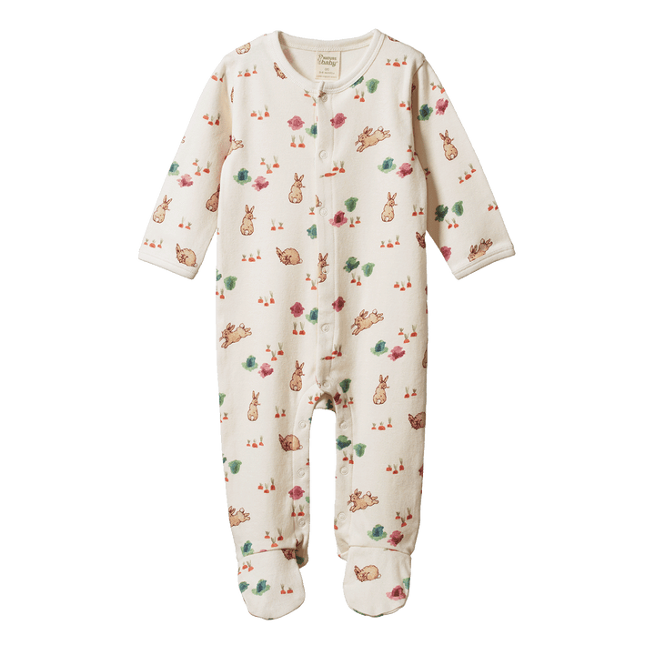 Nature Baby Stretch & Grow Suit - Country Bunny Print