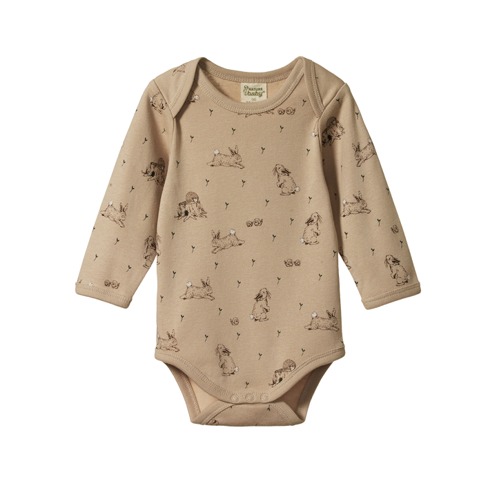 Nature Baby Long Sleeve Bodysuit - Forest Friends Print