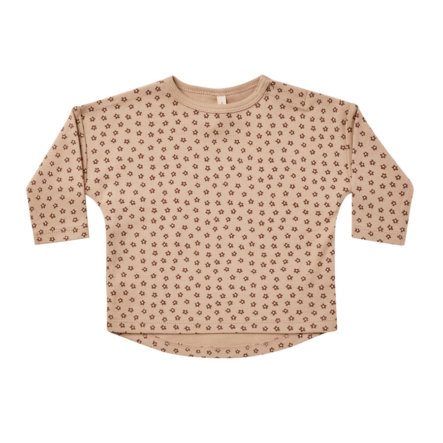 Quincy Mae Tiered Jersey Dress - Rose Ditsy