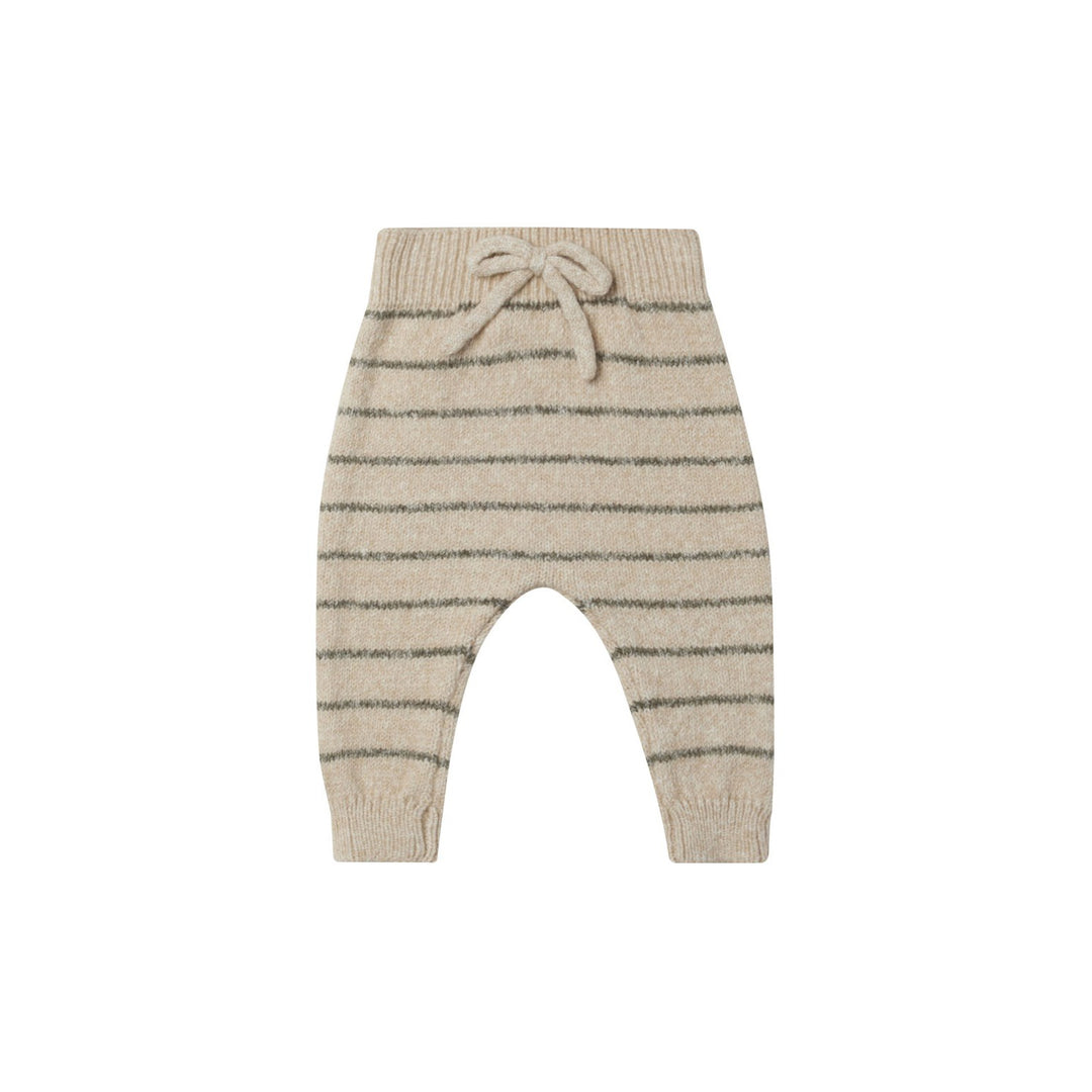 Quincy Mae Knit Pant - Basil Stripe